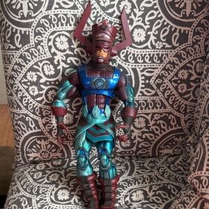 Vintage Action Figure with Blue and Red Armor 15’T